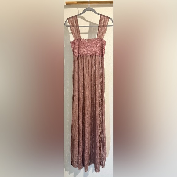 Intimately Free People Romantic Lace Maxi Dress, Dusky Rose color, size S, NWOT - Picture 2 of 13